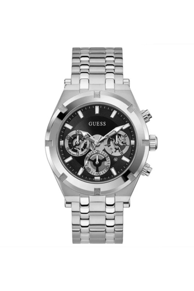 Guess ساعة يد رجالية باللون الرمادي المعدني GUGW0260G1