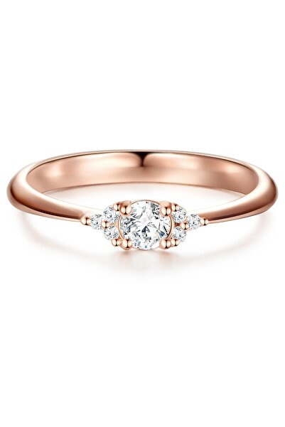 Trilani Silberring Ring Sterling Silber roségold Zirkonia weiß