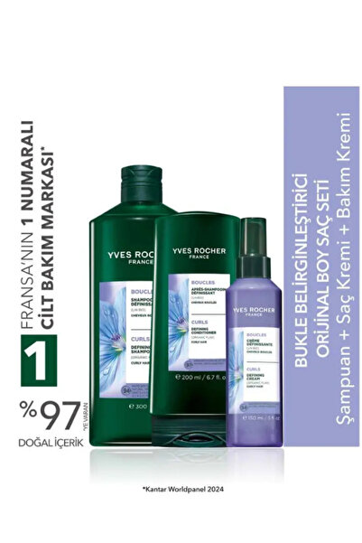 Yves Rocher Kıvırcık ve Dalgalı Saçlar İçin Bukle Belirginleştirici 3’lü Set ...
