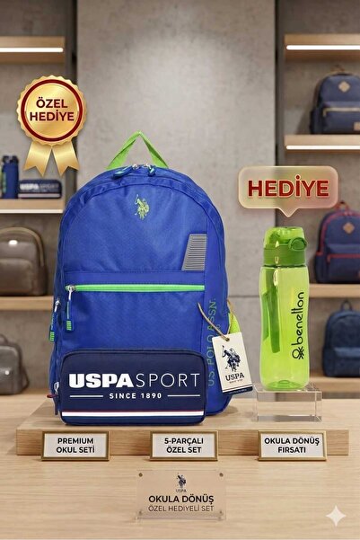 U.S. Polo Assn. Sırt Çantası - Çift Gözlü Kalemlik Hediye