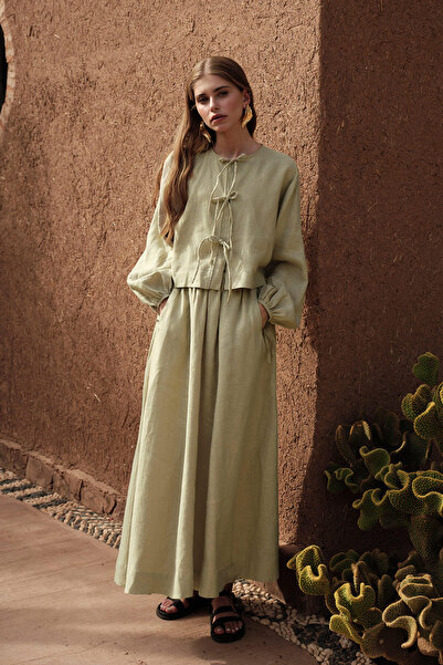 Manuka Λινή Φούστα - Loose Cut Sage