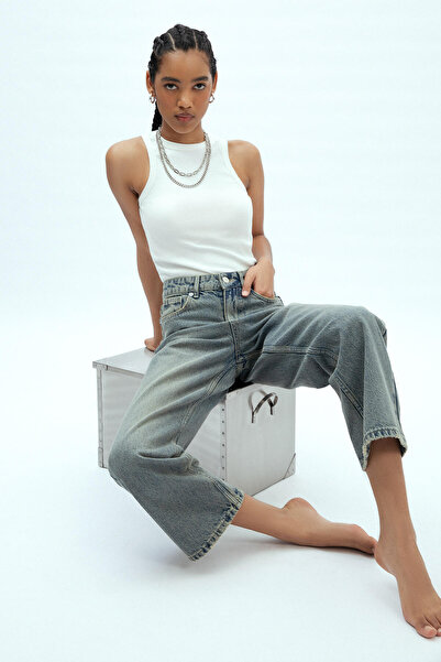 Manuka 1975 ΥΨΗΛΟ ΥΨΗΛΟ ΙΣΙΟ FIT DENIM ΣΚΟΥΡΟ ΜΠΛΕ