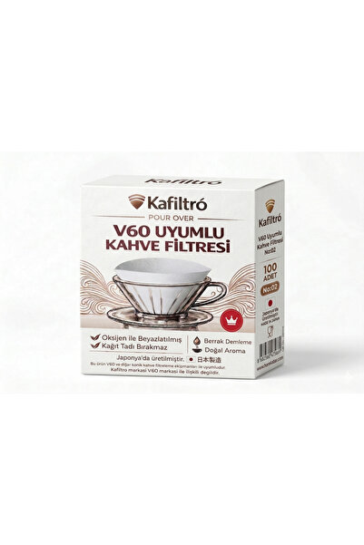 Caffeo Hario V60-02 Uyumlu Kahve Filtresi Kağıt 100 ADET