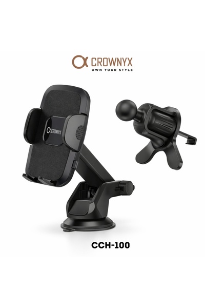 CROWNYX CCH-100 Car Phone Holder 2 in 1 Dashboard & Air Vent Mount