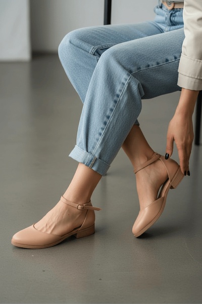 DİVOLYA Μπαλαρίνες καθημερινής χρήσης Tena Nude Strap