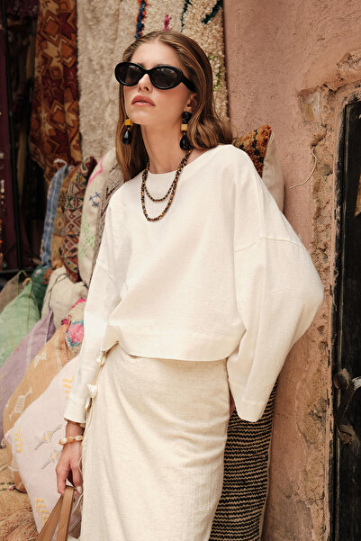 Manuka ΒΑΜΒΑΚΙ ΦΑΡΚΟΜΑΝΙΚΟ ΜΠΛΟΥΖΑ ECRU