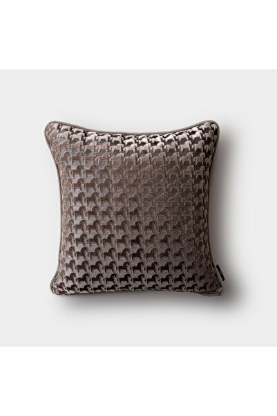Lidoma Home "Troya" At Figürlü Kırlent Kılıfı - 45x45 - Kahve