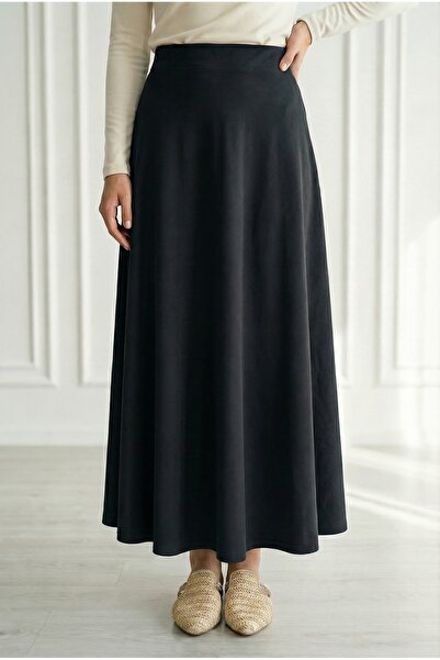 Fayetta Flared Daisy Skirt-EK716 Black