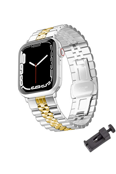 PSGT Apple Watch uyumlu 49-45-44-42mm Rolex Metal Kordon