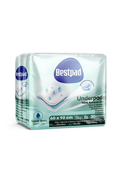 Bestpad 60x90 Cm Yatak Koruyucu Örtü 30'lu - Kedi Köpek Çiş Pedi - Serme Bezi