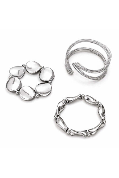 Pursehuit Set de 3 brățări argintii, reglabile, Delila C9