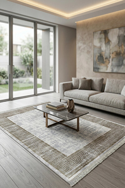 WOOLEN HOME Victoria Koleksiyonu Viskon Akrilik Halı Sık Dokuma
