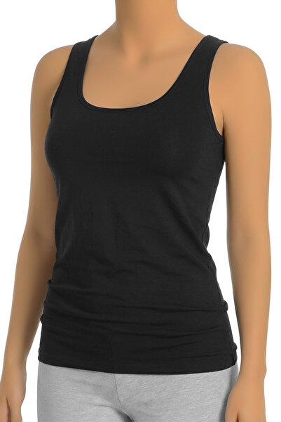 Öts 2-Piece Women's Lycra Wide Strap Undershirt Black