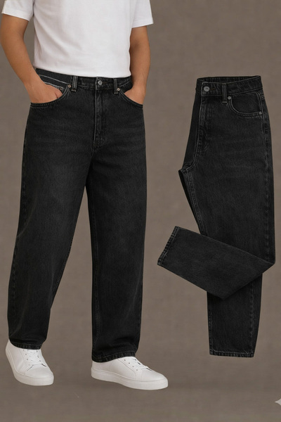 BM BALANCEMODA Ανδρικό τζιν παντελόνι με χαλαρή εφαρμογή, χωρίς λύκρα, άνετης...