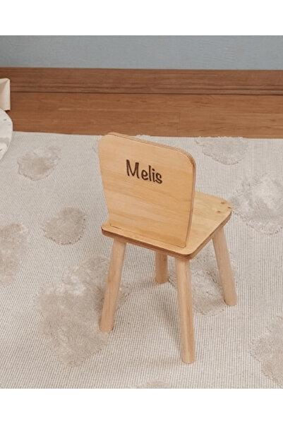 Muyuru Montessori Çocuk Oyun Aktivite Çalışma Sandalyesi Huş Ahşap Standart M...