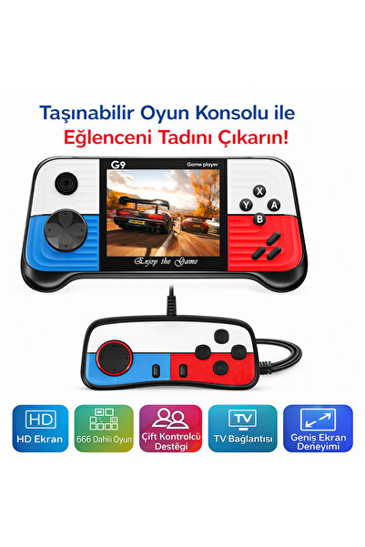 G9 Retro Portable Mini Game Console with 3.0 inch Display and 666 Gaming Tv