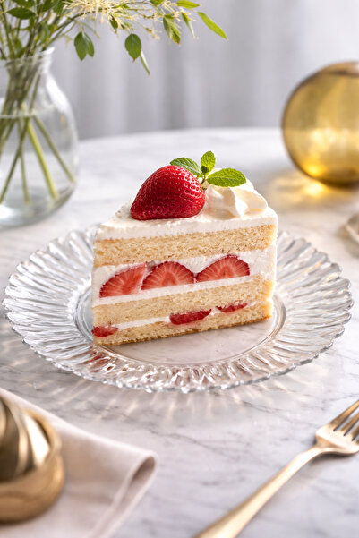 Maloria Beauty Papatya Çiçek Kristal Pasta Tabağı | 6'lı - 18cm