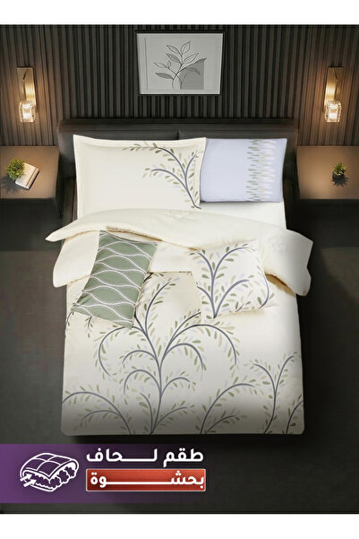 Melen مفارش ميلين | طقم لحاف مفرد ونص 8 قطع بحشوة سميكة 200*120 سم – مارجو