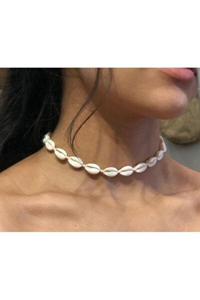 Stoneday Deniz Kabuğu Figürlü Gold Detaylı Yazlık Kolye