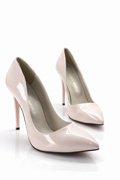 HAYYSHOES AURORA Pudra Rugan Stiletto Kadın Yüksek Topuklu Ayakkabı 10 Cm