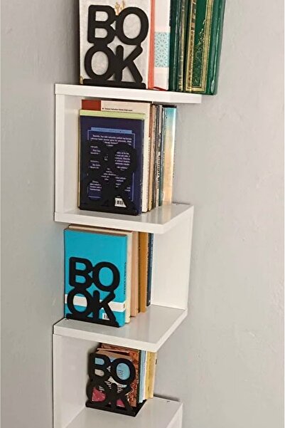 VENON 4 τεμάχια Μαύρη θήκη βιβλίων BOOK Μεταλλική στήριξη βιβλίων Διακοσμητικ...