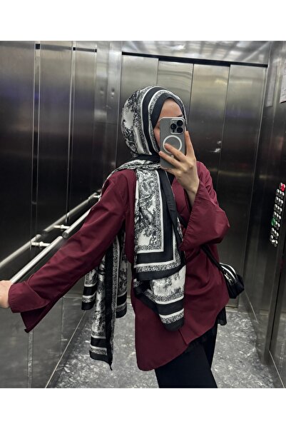 zesu co İthal Vual İpek Şal İç Göstermeyen Kaymayan Tesettür Şal