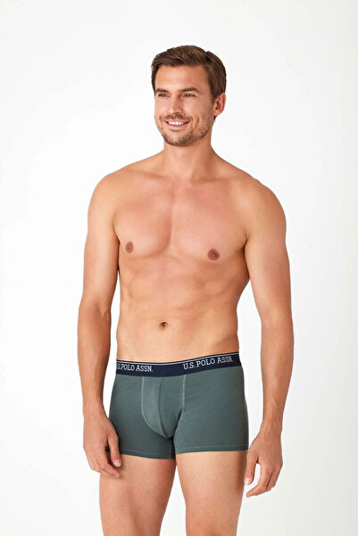 U.S. Polo Assn. Ανδρικά μποξεράκια Lycra Cotton Khaki Single Boxers
