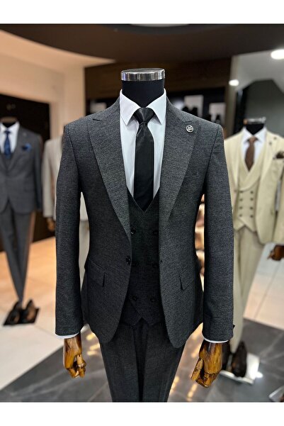 Terziayhan Κοστούμι Dobby Smoked Slimfit