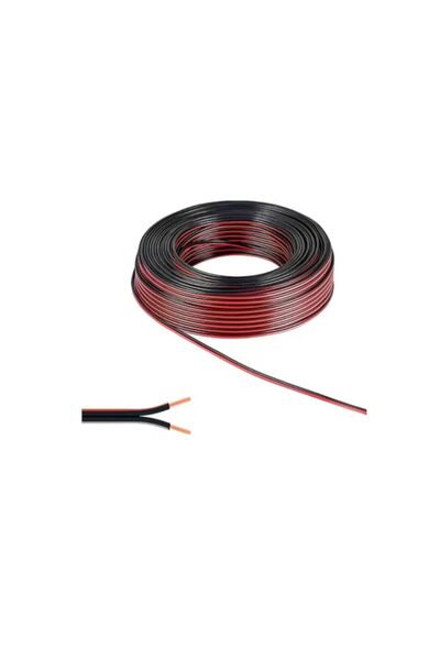 Genel Markalar 2x0.75mm² Kordon Yassı Bitişik Ses Sistemi Hoparlör Kablosu (1...