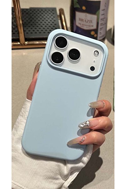 Magic Ring iPhone 17 PRO MAX Uyumlu İçi Kadife Bebe Mavisi Sert Silikon Lansm...
