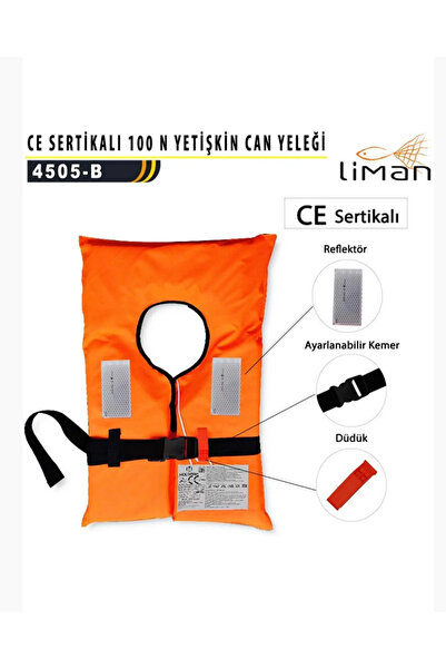 SomayStore Tekne Sertifikalı Yetişkin Can Yeleği Boyunduruk Tip 100N 70KG Üze...