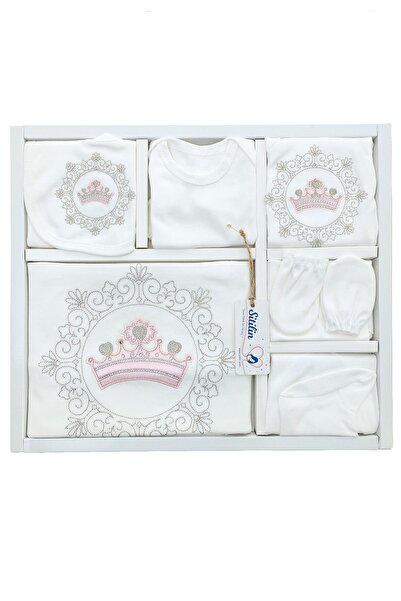 Sitilin Baby Girl Embroidered Crown Hospital Release Set of 10 Newborn Items ...