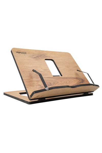 Vigo Wood Book Reading Stand (Oak)