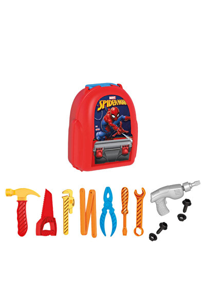 Doğan Oyuncak Dünyası Spiderman Tamir Set Sırt Çantası - Oyuncak Tamir Setleri - Tamir Aletleri - Alet Setleri - Matkap