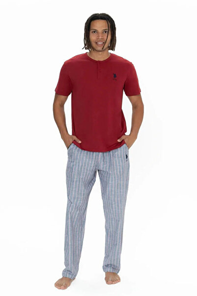U.S. Polo Assn. Πόλο Ασν. 18915 Ανδρικό κοντομάνικο σετ πιτζάμα με γιακά με κ...