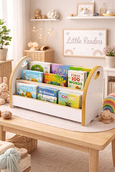 VARDAR Montessori Kitaplık Çocuk Ve Bebek Kitaplığı Çocuk Bebek Odası