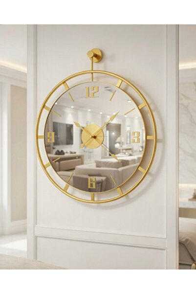 Mgs SAAT DUVAR SAATİ GLOW GOLD DUVAR SAATİ AYNALI DUVAR SAATİ