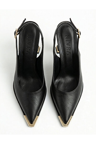 ELEVAM Πέτρινα Λεπτομερή Παπούτσια Βραδινής Ένδυσης με Τακούνι Γυναικεία Παπο...