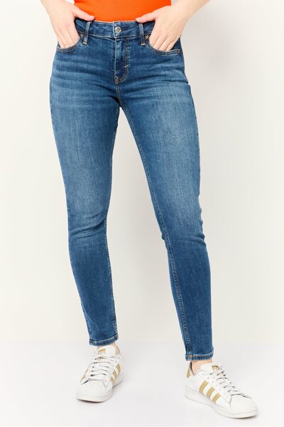 Esprit Women Skinny Fit Washed Stretchable Denim Jeans, Blue