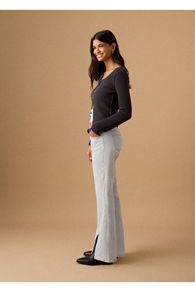 Mango Teen Düşük belli flare jean pantolon