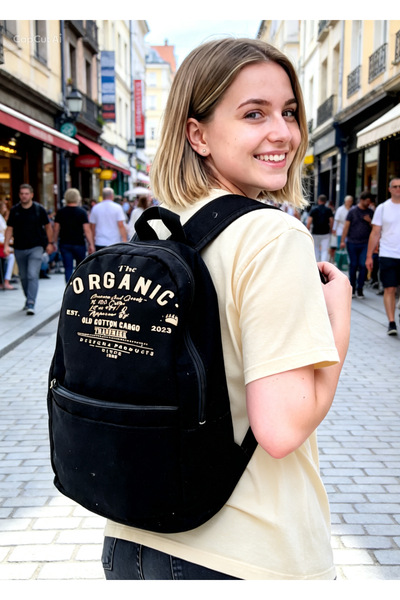 old cotton cargo Old Cotton Kaliteli Tek Bölmeli Vintage Disayn Sırt Gezi Çan...