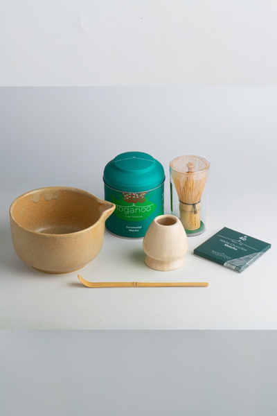 Toganoo Ceremonial Matcha Hazırlama Seti 6 Parça | Seramik Kase, Çırpıcı, Sta...