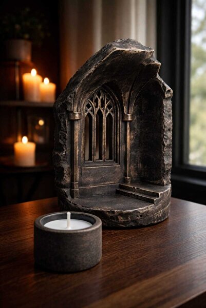 Yaratıcı sanatlar atölyesi El Yapımı Roma Mimarisi Mabet Mumluk Dekoratif Öze...