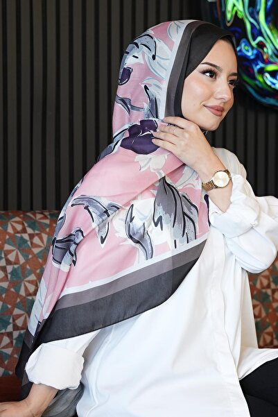 AFVENTE Tulip Pattern Pink Soft Cotton Shawl