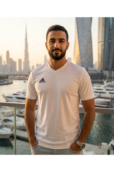 adidas Μπλουζάκι με λαιμόκοψη V με μαλακή υφή που αναπνέει Πολύχρωμο μπλουζάκι