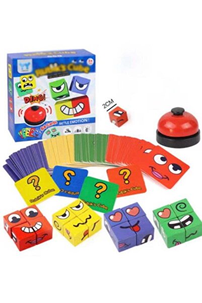 Arabest Children's Face Expression Cube,Early Education Puzzle Block Toy