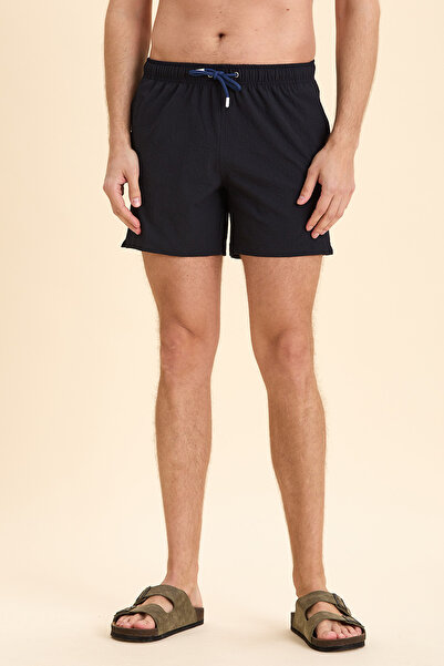 SMILE Lotus Navy Blue Swim Shorts