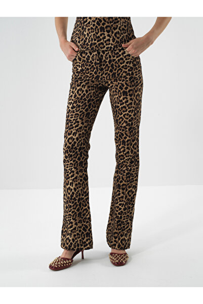 Xint Kadın Camel Pamuk Dokulu Regular Fit Pantolon
