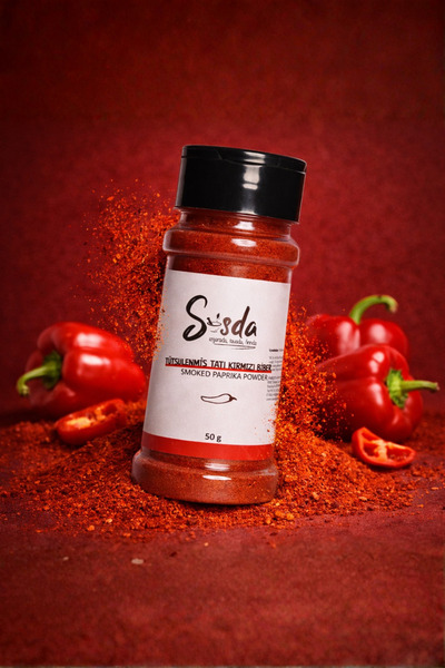 Sosda Tütsülenmiş Tatlı Kırmızı Biber ( Tuzluk Serisi ) 50 gr