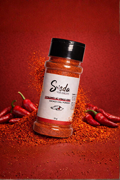 Sosda Tütsülenmiş Acı Kırmızı Biber ( Tuzluk Serisi ) 50 gr